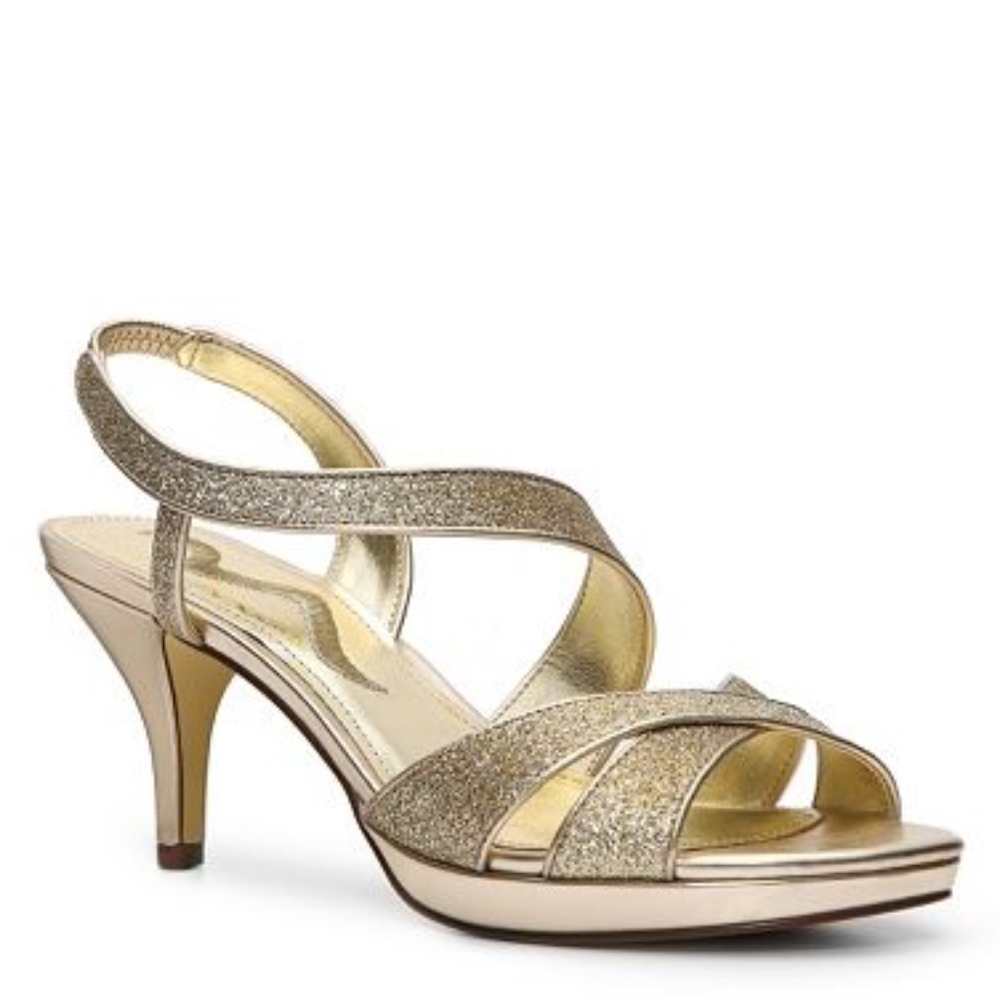 Nina Gold Evening Sandal Size 7